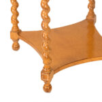 Round Tray Style Top Side Table with Barley Twist Legs - Image 4