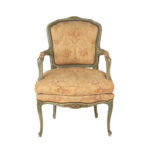 Vintage French Louis XV Style Carved Fateuil Chair