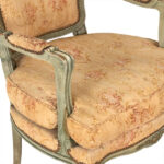 Vintage French Louis XV Style Carved Fateuil Chair - Image 4