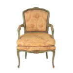 Vintage French Louis XV Style Carved Fateuil Chair