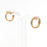 Pair of Diamond Hoop Earrings in 10 Karat Gold - Image 3
