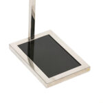 HOWARD BROOKS Chrome and Smoked Glass C-Shaped Side Table - Image 3