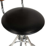 Set of 3 Mid Century Modern Slatted Wood Back Bar Stools Attributed to Arthur Umanoff - Image 3