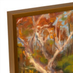 MIRIAM BARANOV “Tree with Animals” Original Oil Landscape on Board - Image 2