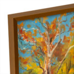 MIRIAM BARANOV “Autumnal Tree with Blue Sky” Original Oil Landscape on Board - Image 2