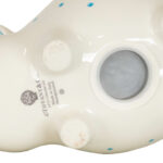 TIFFANY AND CO. White Porcelain Piggy Bank with Blue Polka Dots - Image 4