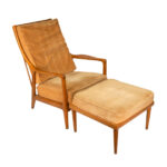 Vintage Danish Modern Lounge Chair and Ottoman