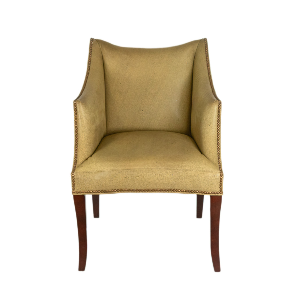 ZDCKR_135-2 WHITTEMORE SHERRILL Metropolitan Collection Leather Accent Armchair - Image 1