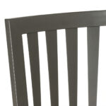 Pair of Grey Metal Slat Back Bar Stools - Image 3