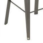 Pair of Grey Metal Slat Back Bar Stools - Image 5