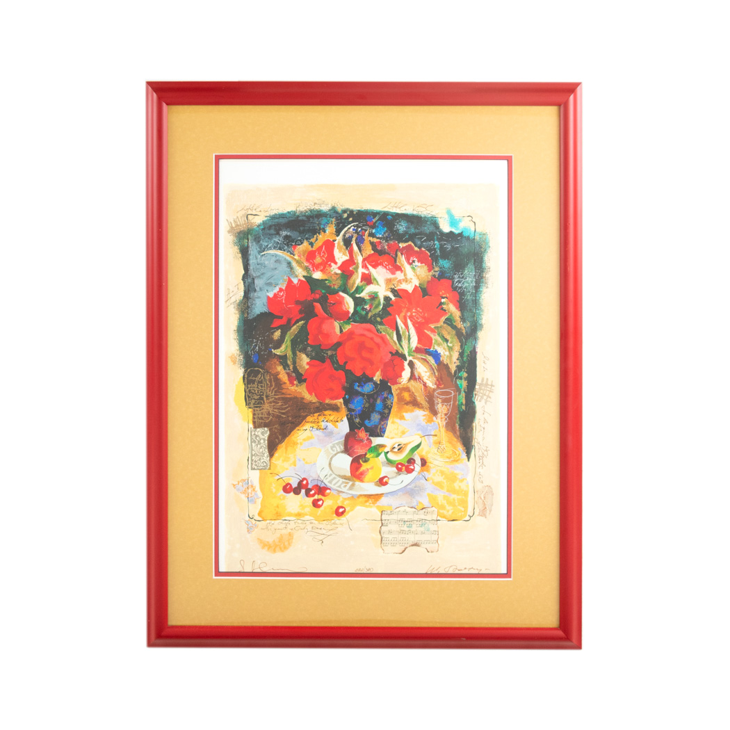 ZZKG_100-2 ALEXANDER AND WISSOTZKY “Red Bouquet” Limited Edition Serigraph - Image 1