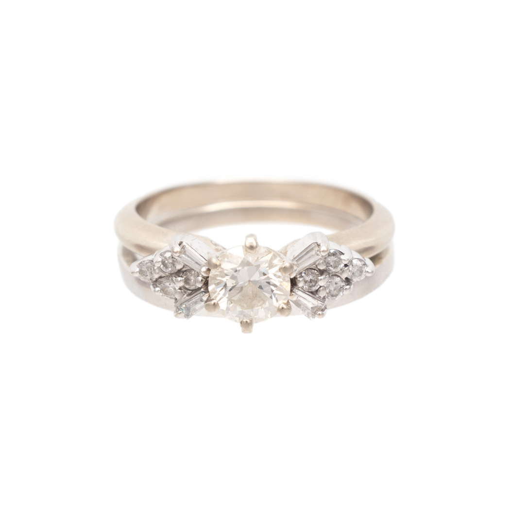 LD_248-3 1 Carat Total Weight Diamond Wedding Set in 14 Karat Gold - Image 1