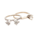 1 Carat Total Weight Diamond Wedding Set in 14 Karat Gold - Image 3