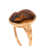 Vintage Tigereye Cameo Ring in 10 Karat Gold - Image 2