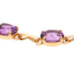 Vintage 14 Carat Total Weight Amethyst Bracelet in 14 Karat Gold - Image 2