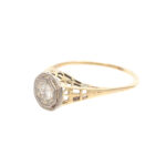 Antique Art Deco Diamond Ring in 18 Karat Gold - Image 6