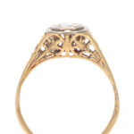 Antique Art Deco Diamond Ring in 18 Karat Gold - Image 3