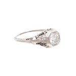 Antique Art Deco Diamond Ring in 14 Karat Gold - Image 3