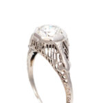 Antique Art Deco Diamond Ring in 14 Karat Gold - Image 2