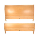 BARONET King Size Blonde Wood Sleigh Bed