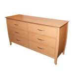 BARONET Blonde Wood 6 Drawer Dresser