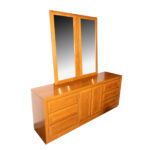 THOMASVILLE Oak Dresser with Double Mirror