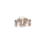 Pair of Pink Sapphire Stud Earrings in 14 karat White Gold - Image 4