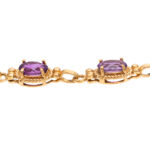 Amethyst Bracelet with Rope Accents in 10 Karat Gold - Image 2