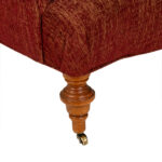 FLEXSTEEL Tufted Back Armchair in Red and Gold Chenille Upholstery - Image 5