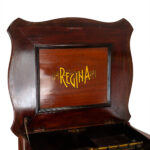 Antique REGINA Double Comb Disc Music Box in Serpentine Mahogany Cabinet - Image 2