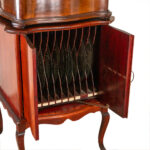 Antique REGINA Double Comb Disc Music Box in Serpentine Mahogany Cabinet - Image 6