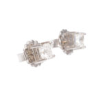 Pair of 1.65 Carat Total Weight Princess Cut Diamond Stud Earrings in Platinum - Image 2