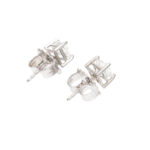 Pair of 1.65 Carat Total Weight Princess Cut Diamond Stud Earrings in Platinum - Image 3