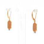 Pair of 2.3 Carat Total Weight Opal Dangle Earrings with Diamond Accents in 14 Karat Gold - Image 3