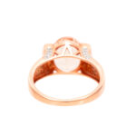 Morganite and Diamond Ring in 10 Karat Rose Gold - Image 5