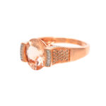 Morganite and Diamond Ring in 10 Karat Rose Gold - Image 6