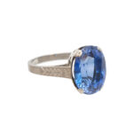 Vintage Sapphire Doublet Ring in 14 Karat Gold - Image 3