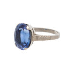 Vintage Sapphire Doublet Ring in 14 Karat Gold - Image 5