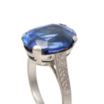Vintage Sapphire Doublet Ring in 14 Karat Gold - Image 2