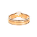 Diamond Solitaire Ring in Two-Tone 14 Karat Gold - Image 4