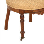 Victorian Parlor Chair in Beige Upholstery - Image 5