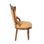 Victorian Parlor Chair in Beige Upholstery - Image 6