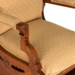Victorian Rocker in Beige Upholstery - Image 3