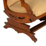 Victorian Rocker in Beige Upholstery - Image 4