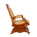 Victorian Rocker in Beige Upholstery - Image 5