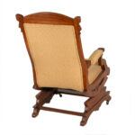 Victorian Rocker in Beige Upholstery - Image 6