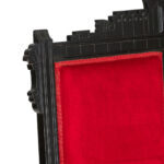 Antique Eastlake Victorian Carved Wood Settee with Red Upholstery - Image 4
