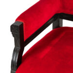 Antique Eastlake Victorian Carved Wood Corner Chair with Red Upholstery - Image 3