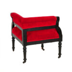 Antique Eastlake Victorian Carved Wood Corner Chair with Red Upholstery - Image 5
