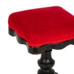 Antique Eastlake Victorian Carved Wood Adjustable Piano Stool with Red Upholstery - Image 2